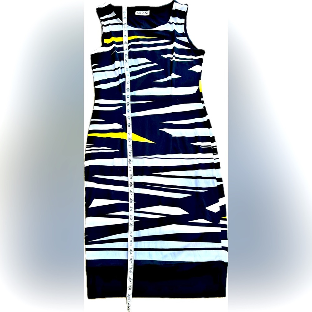 Milani Body Dress (Black, White & Yellow)